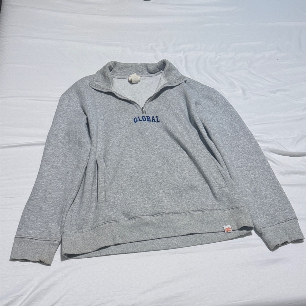 H&M Light Gray Zip-Up Men's Sweater